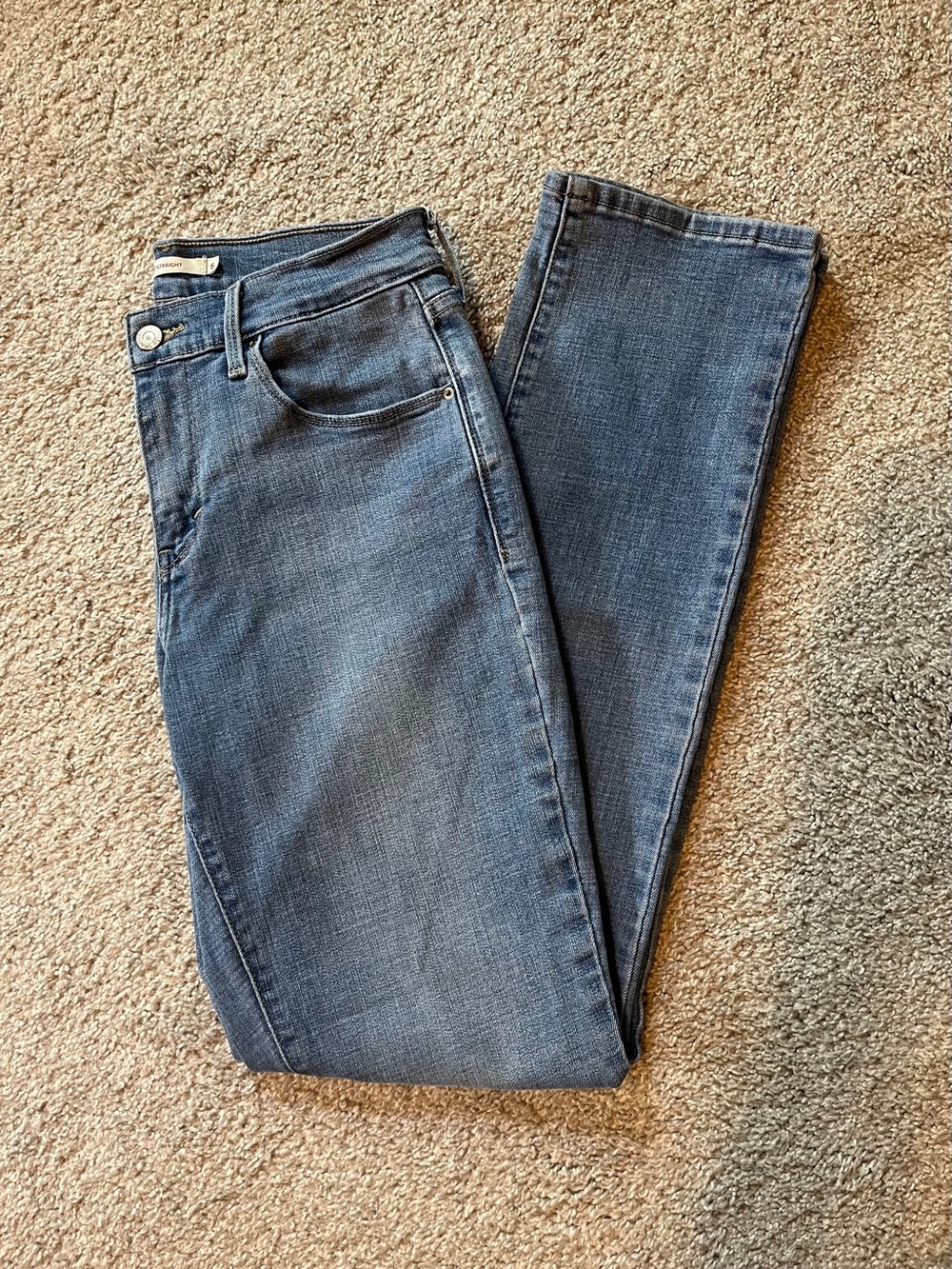 Levi's 505 Women's 6 Medium Blue Denim Straight-Leg Jeans